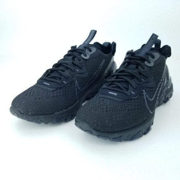 Nike React Vision Men's Running Shoes D/MS/X Triple Black CD4373 004 Sizes 9-13 - Picture 2 of 8